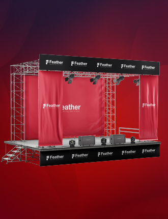 Seamless Event Infrastructure: Stage, Screens, Seating, and AV Solutions by Feather